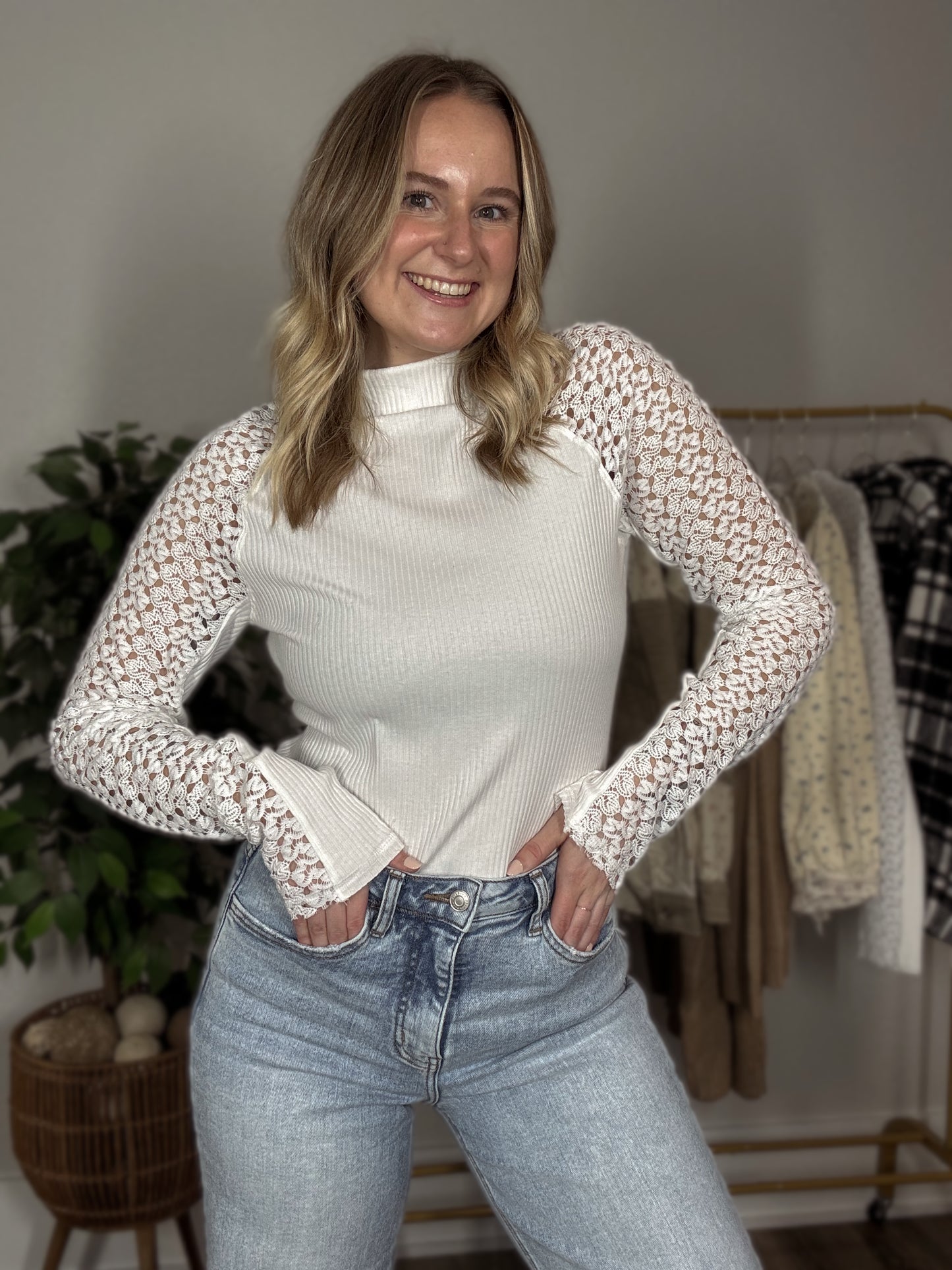 Suri Laced Sleeve Top