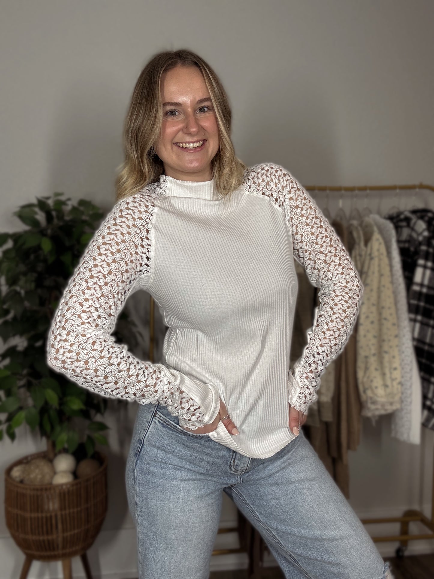 Suri Laced Sleeve Top