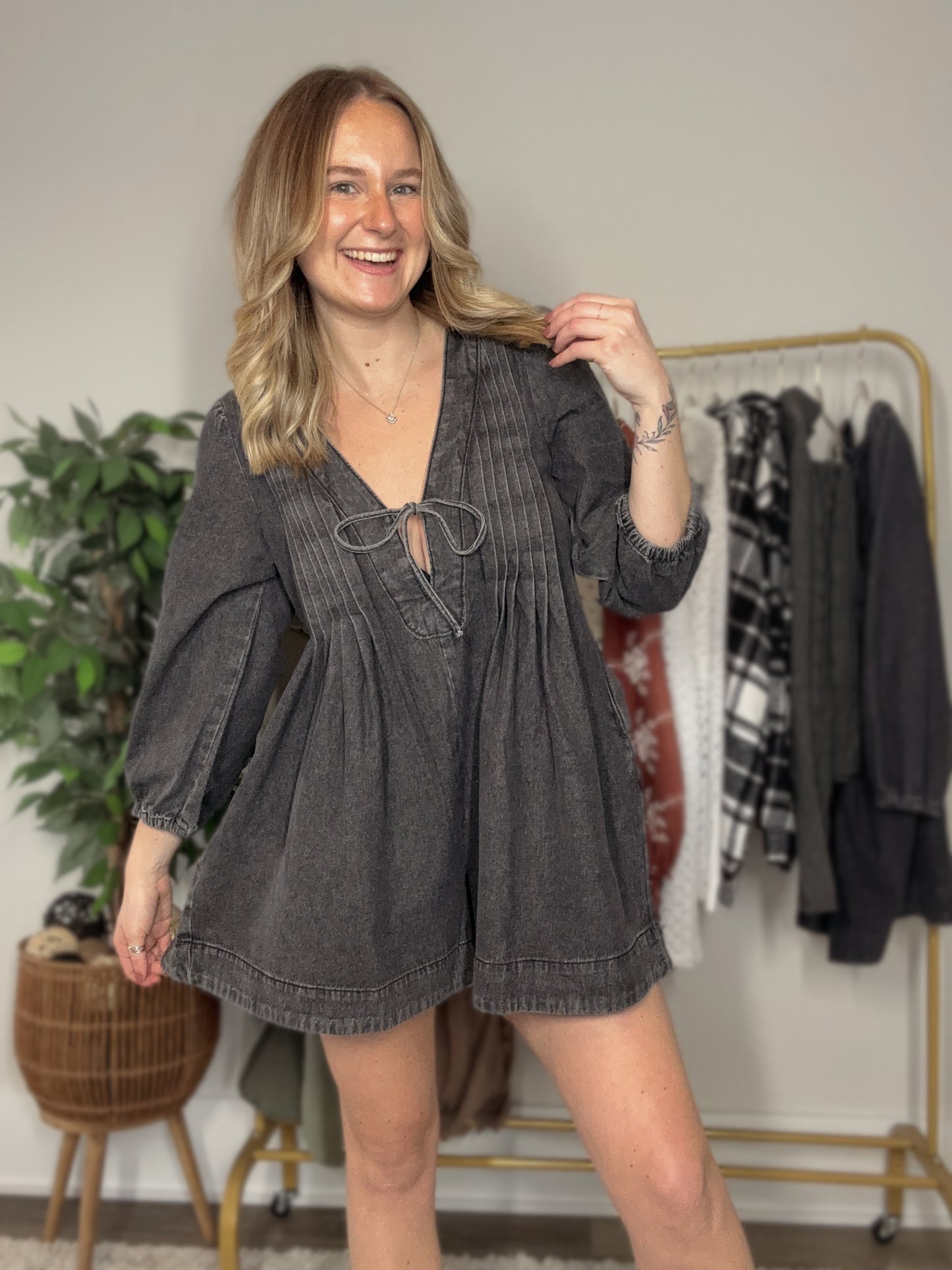 The Denim Drift Romper