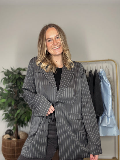 The Oversized Pinstripe Blazer