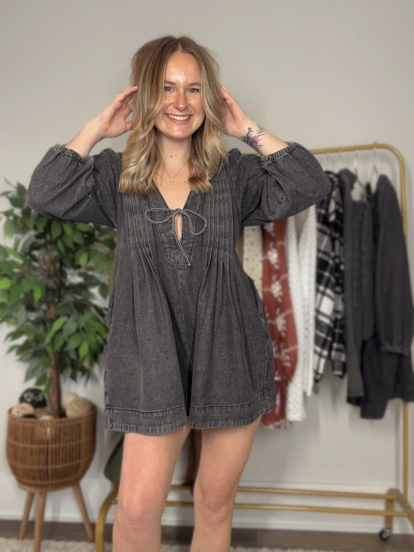 The Denim Drift Romper