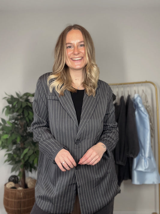 The Oversized Pinstripe Blazer