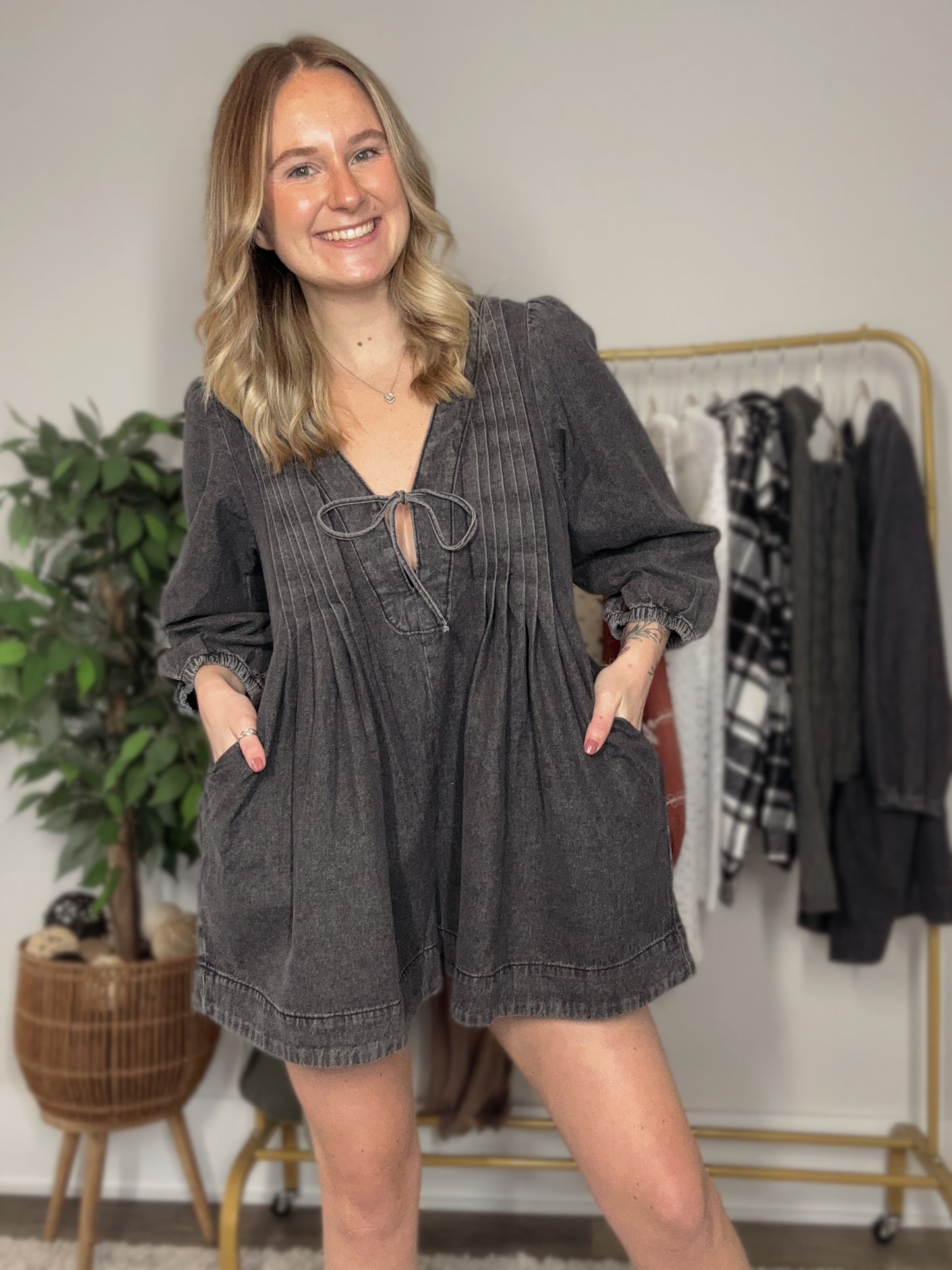 The Denim Drift Romper