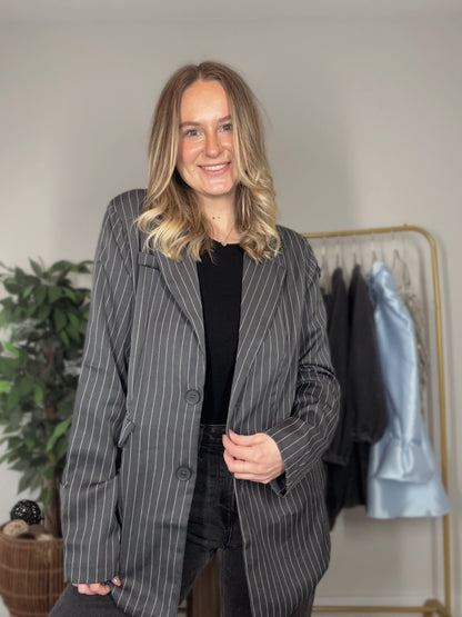 The Oversized Pinstripe Blazer